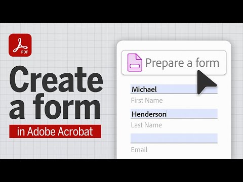Learn how to create an interactive PDF form in Adobe Acrobat