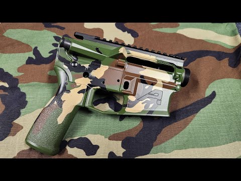 Paint your AR-15 Military BDU M81 Camo with HIGH QUALITY KBS Paint and Freedom Stencils #ar15