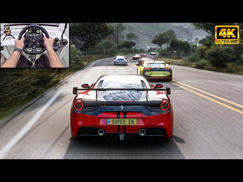 Ferrari 488 GTB VS Supercars - Forza Horizon 5 | Logitech G923 Steering Wheel