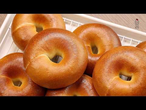 The Best Chewy and Soft Bagel Recipe 🥯 (Hand kneading, kneading machine)
