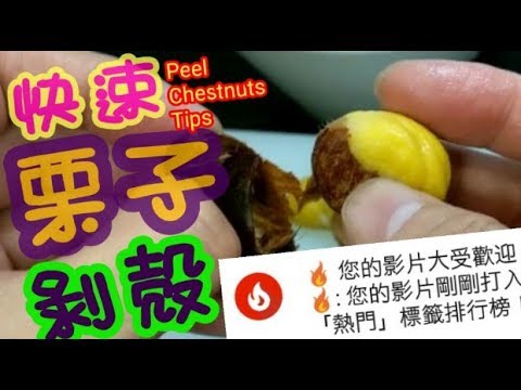 栗子剝殼🏆🏆🏆35(youtube龍虎榜)上榜影片🏅Peel Chestnuts Tips