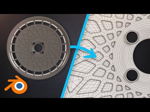 Topology Study : Modeling a Car Rim in Blender