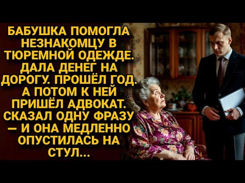 Бабушка помогла незнакомцу в тюремной робе. Через год пришёл адвокат и сказал всего одну фразу...