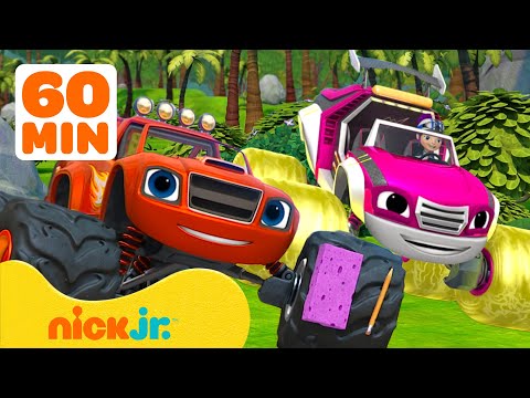Blaze & Watts Epic Monster Machine Transformations & Rescues! w/ Gabby & AJ | 60 Minutes | Nick Jr.