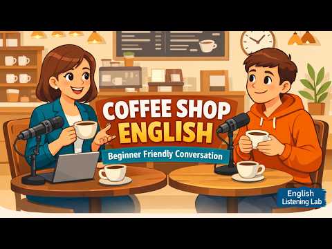 English Conversation at the Coffee Shop | Beginner Friendly English Practice