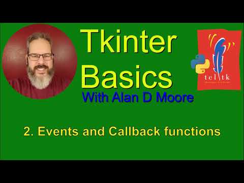 Tkinter Basics 2: Events and Callback Functions