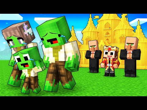 JJ Became a King and Kicked Mikey Family Out in Minecraft (Maizen)