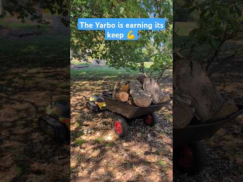 The @yarboglobal is put to work towing the firewood up the hill💪 #robot