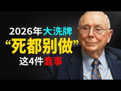 Charlie Munger's wisdom: Want to survive the major reshuffle in 2026? Never do these 4 things.