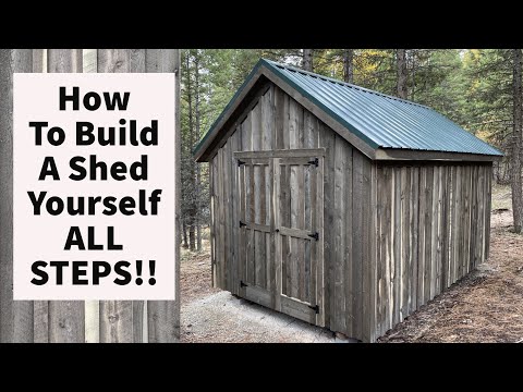 How To Build A Shed By Yourself All STEPS 10x16 diy