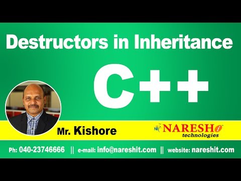 Destructors in Inheritance | C++ Tutorial | Mr. Kishore