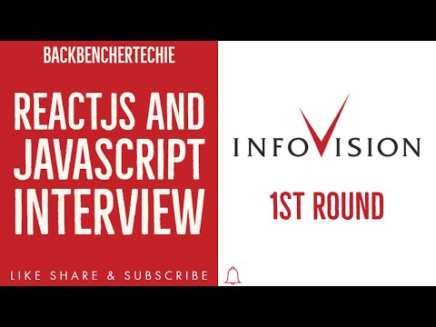 ReactJs Interview Infovision 1st Round   ReactJs & Javascript   Infovision   Software Engineer