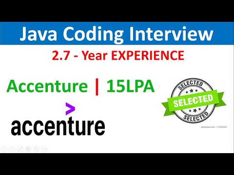 Accenture Coding Round Java Developer Interview Experience - 2.9 years