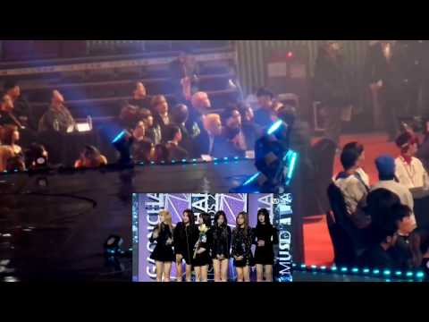 170222 BTS(방탄소년단) EXO(엑소) reaction to Gfriend(여자친구) Speech @GaonChartAwards2016