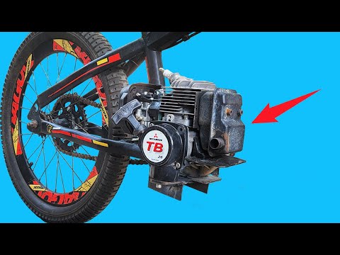 I wish NASA thought of this sooner! Convert bicycle into motorbike with powerful 2-stroke engine