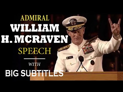 Admiral William H. McRaven: Change the World by Making Your Bed | ENGLISH SPEECH with BIG Subtitles