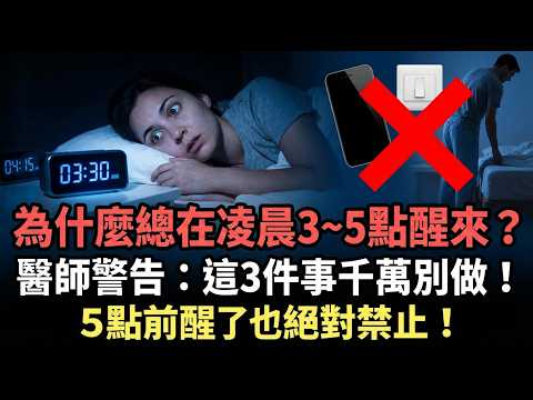 Why do you always wake up between 3 and 5 a.m.? Doctors warn: Never do these three things after...