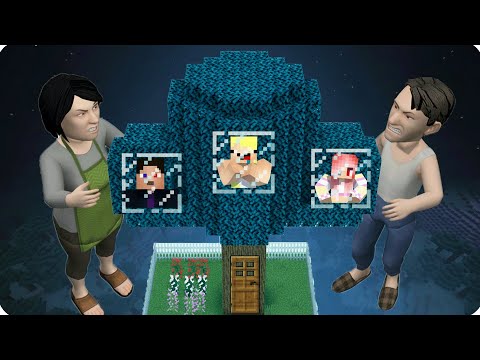 🥵BUILD A TREE BUNKER FROM EVIL PARENTS SKULBOY RANEVAY in MINECRAFT! NOOB