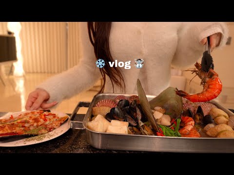 Vlog | Seafood Hot Pot 🦞 Oyster Glass Noodles, Packing Work Lunch & Cozy Weekend at Home
