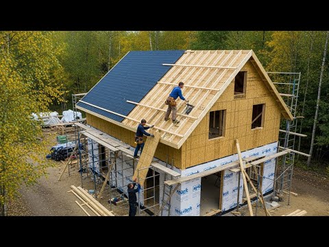 Spent 2 Years Alone Building a Huge Log Cabin in the Wilderness