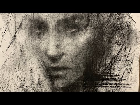 FACE OUT OF CHAOS CHARCOAL DRAWING TUTORIAL