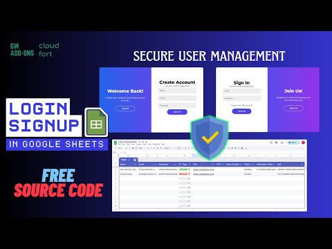 Build a Powerful Login & Signup System with Google Sheets & Apps Script (FREE SOURCE CODE!)