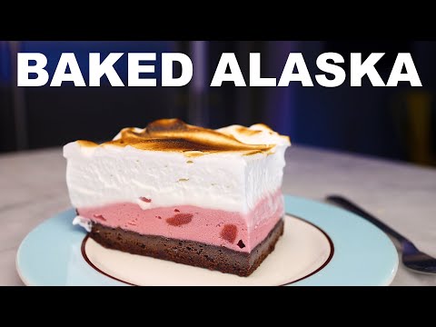 Practical baked Alaska | ice cream, cake and Italian meringue