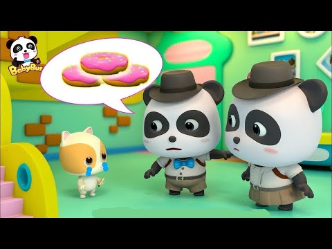 Did Kitten Timi Take the Donuts? | Baby Panda Detective | Kids Pretend Play | BabyBus Arabic