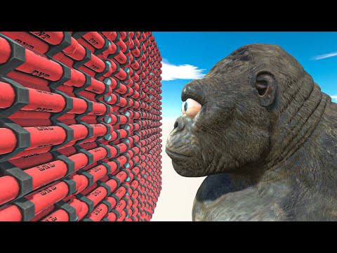 King Kong vs Epic TNT Wall - Animal Revolt Battle Simulator