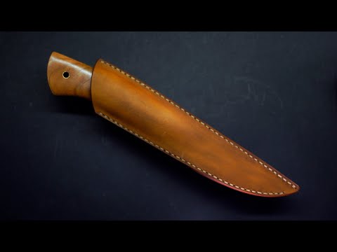 How to sew a knife sheath. DETAILS with comments!