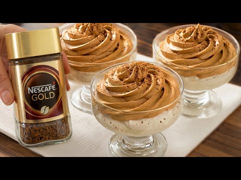 My Family Trick! No oven! The most amazing dessert in 5 minutes! Every day coffee mousse!