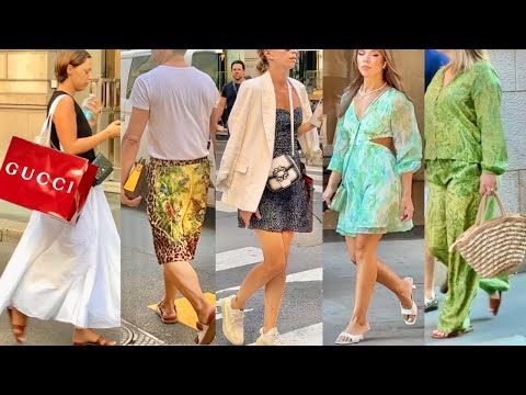 ☀️ +32C MILAN STREET FASHION AUGUST 🇮🇹 SUMMER OUTFITS FOR EVERYDAY ELEGANCE #milanstreetstyle