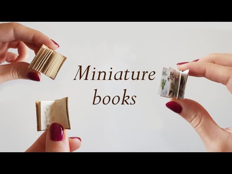 How to make miniature books 4 ways! Beginner friendly tutorial. DIY libros. Dollhouse accessories