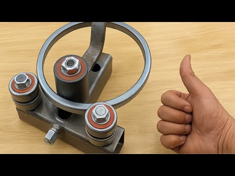 Billions Of Welders Don’t Know This Genius DIY Pipe Bender! | 3-Roller Bending Tool
