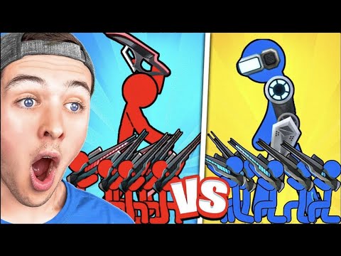 BECKBROS React To RED vs BLUE GIANT STICK WAR