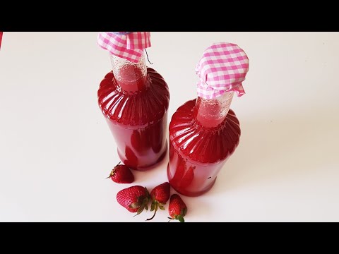 إزاى تعملى عصير الفراولة المركز 🍓من تجهيزات رمضان