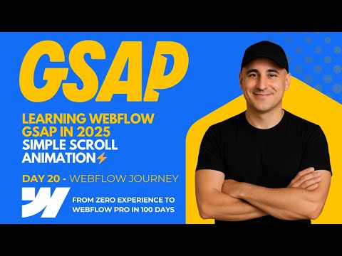 Learning Webflow GSAP in 2025 - Simple Scroll Animation