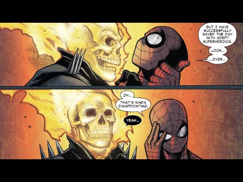 Ghost Rider Stares Down Spider-Man