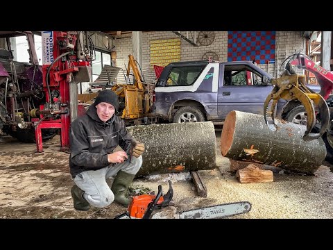 Саморобний ДРОВОКОЛ! За день можна заготовить дров на рік! УКРАЇНЕЦЬ на Фермі у Швейцарії