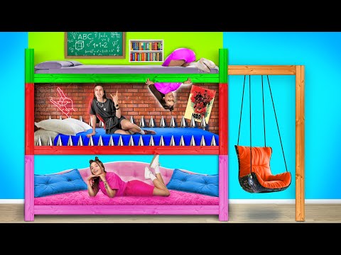 We Build a Bunk Bed For Triplets