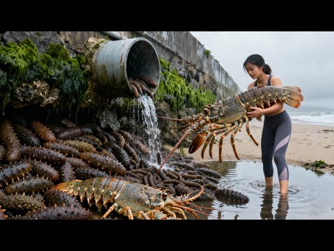 小章发现海鲜窝，龙虾、海参都是值钱货，竟还有比脸大的多宝鱼【赶海小章官方频道】