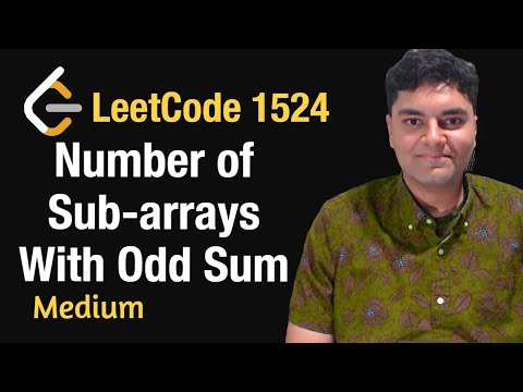 Number of Sub-arrays With Odd Sum - Leetcode 1524 - Python