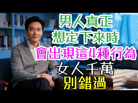 男人真正想定下來時，會出現這4種行為，女人千萬別錯過。#男人定下來 #行為 #女人 #錯過 #情感 #戀愛 #婚姻 #未來 #承諾 #真心 #細節 #信任 #安全感 #陪伴 #溝通 #情緒照顧 #