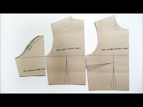How To Draft A Basic Bodice Pattern | Basic Bodice Pattern With 2 Darts Tutorial [ For Beginners ]