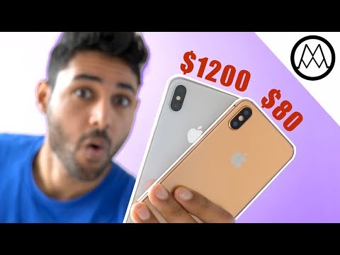 $1200 iPhone X vs INSANE $80 iPhone X Fake!