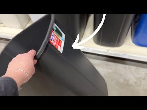 Everyone will be buying Walmart lidded trash cans after seeing this GENIUS porch idea!