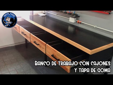 MESA DE TRABAJO CON CAJONES Y TAPA DE GOMA |  @Nafta y Fuego ​