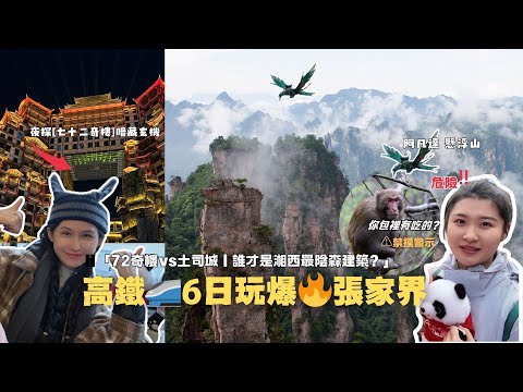 【高鐵玩轉湘西】張家界EP1 | 6天5晚行程一次玩曬湘西,穿越千年土司城×仙境森林の終極玩法！金鞭溪漫步,黃石寨雲海? 袁家界阿凡達奇景…這裡竟藏著絕世地貌？