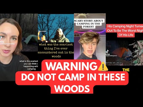 This is why you should never camp in these woods🌲👀#scarystories #tiktokcompilation #paranormal
