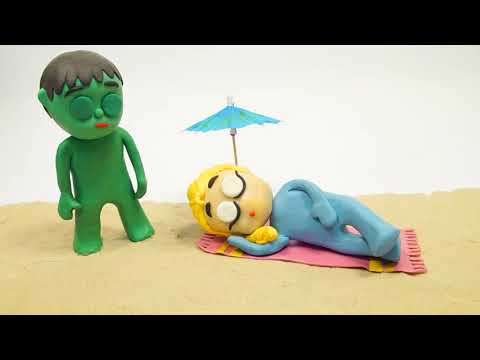 Durmiendo en la playa Dibujos Animados para niños y bebés!!! 💚 dibusYmas